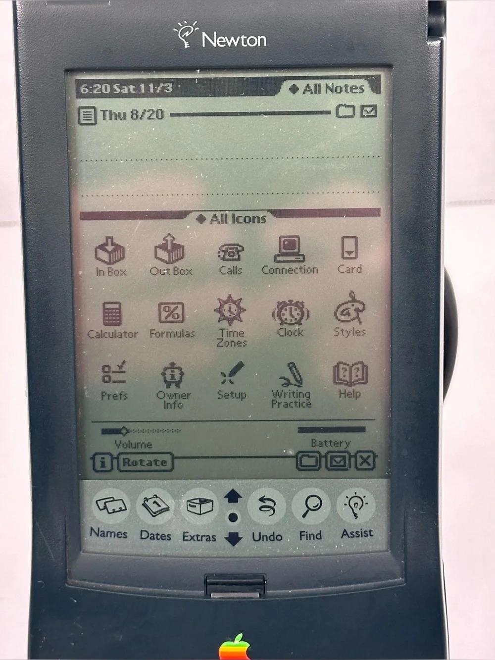 Vintage Apple Newton MessagePad 130 PDA (Model H0196) - Tested & Working